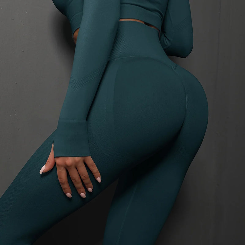 Cloud Hide Blue Yoga Pants SEXY Women Fitness Gym Sports Leggings Seamless Tights High Waist Female Trousers Workout Sportswear