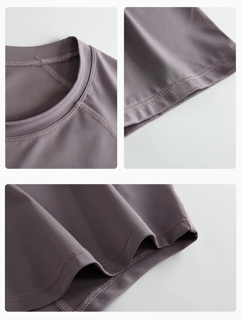 DRUR 2pcs Sport Set Women 2 Piece Running Suit Summer Sportswear Outfits Short Sleeve Gym Tops Shorts Sets Woman Fitness Clothes